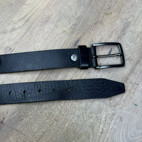 Cinture Dautore Mens Belts Genuine Leather Silver Buckle SIze 40 Italian - Picture 6 of 9